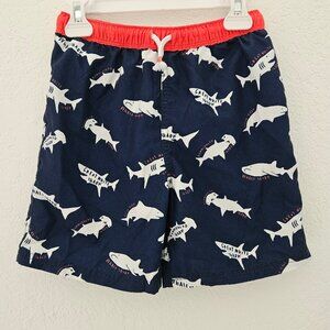 Mini Boden Great White Shark Swim Trunks, Boy's Sz 8-9